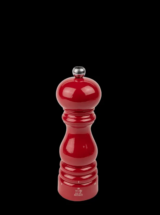 Shop Paris u'select Manual wooden salt mill in passion red gloss, u'select, 18cm - 7in For The Foodie | Salt