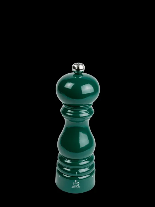 Clearance Paris u'select U'select manual wooden pepper mill in forest green gloss, 18cm For The Foodie | Pepper