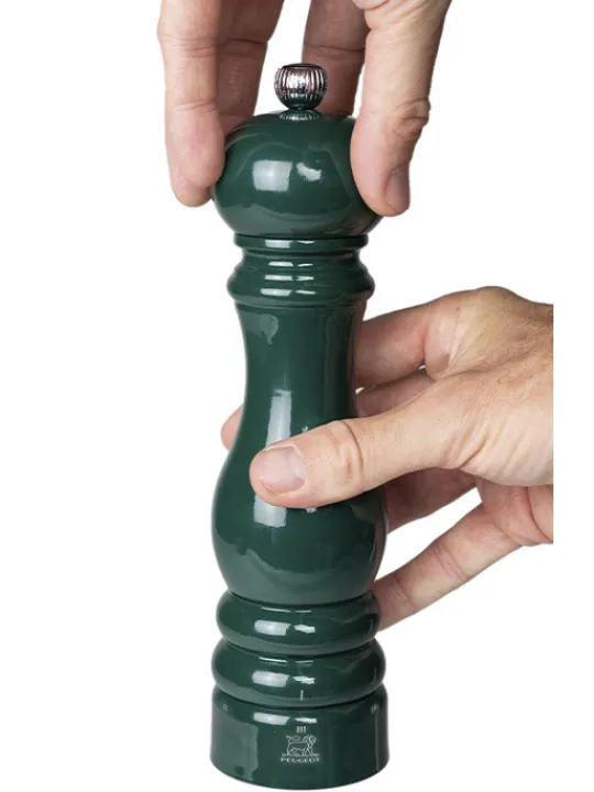Clearance Paris u'select U'select manual wooden pepper mill in green forest gloss, 22cm Pepper | Pepper Mills