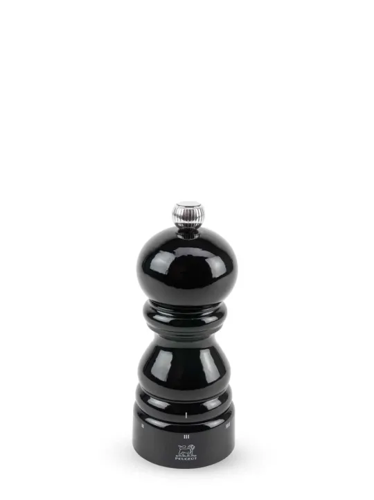 Best Paris u'select U’select wooden manual pepper mill with a black gloss finish, 12cm Pepper | Pepper Mills