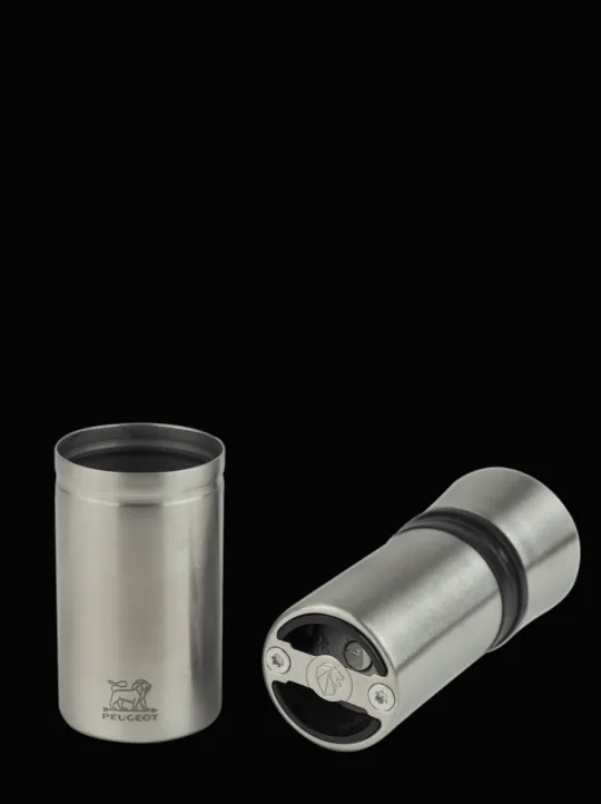 Fashion Pocket Compact pepper mill in stainless steel with a protective felt sleeve, 10 cm Pepper | Pepper Mills
