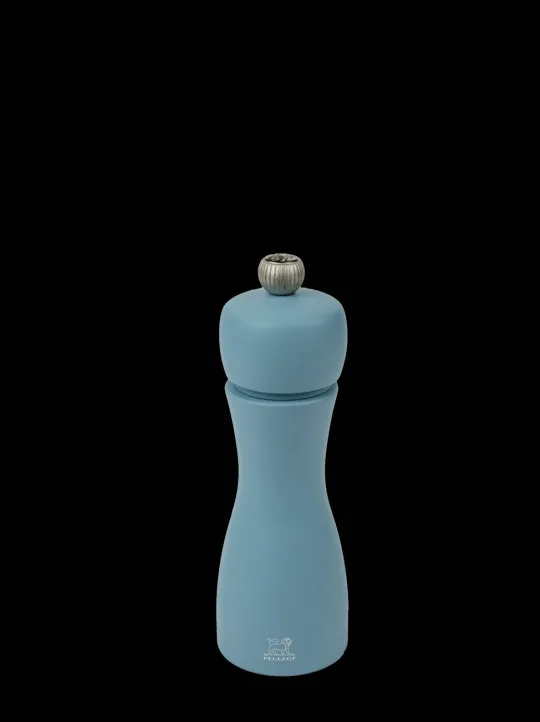Fashion Tahiti Manual beech wood salt mill in blue, 15cm Salt | Salt Mills